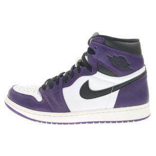 ナイキ(NIKE)のNIKE ナイキ AIR JORDAN 1 RETRO HIGH OG COURT PURPLE エアジョーダン1 レトロ ハイ コートパープル ハイカットスニーカー ホワイト/パープル US9.5/27.5cm 555088-500(スニーカー)