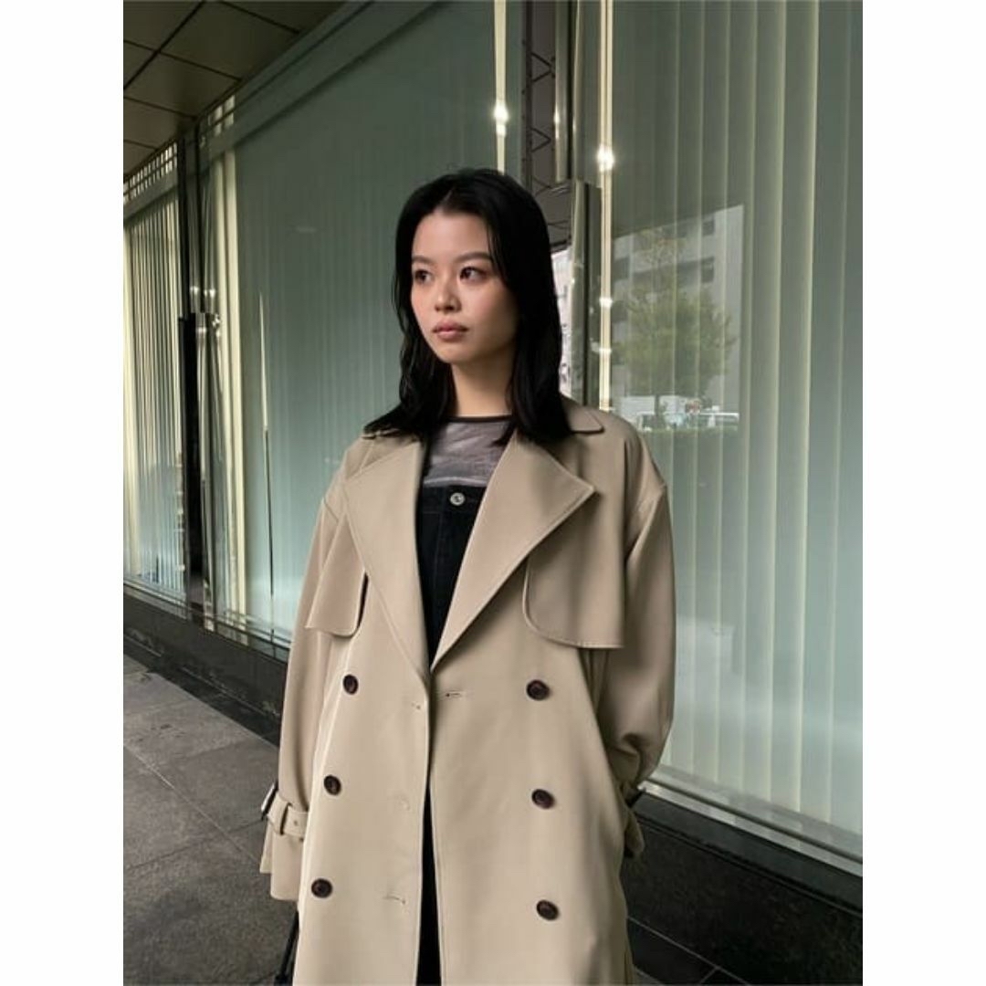 moussy(マウジー)の今季即完売♡MOUSSY♡LOOSE DRAPE TRENCH COAT レディースのジャケット/アウター(トレンチコート)の商品写真