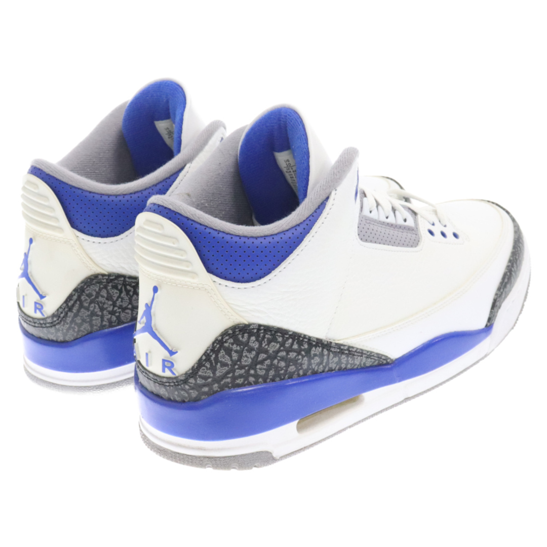 NIKE(ナイキ)のNIKE ナイキ AIR JORDAN 3 RETRO RACER BLUE CT8532-145 エアジョーダン3 レーサーブルー ハイカットスニーカー US10/28cm ホワイト/ブルー メンズの靴/シューズ(スニーカー)の商品写真