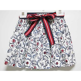 プチバトー(PETIT BATEAU)の【春夏物 新入荷!】‡プチバトー/PETIT BATEAU‡110cm スカート 白×紺【中古】子供服 キッズ kids 女の子 春夏 bottoms 904042(スカート)