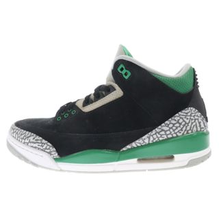 ナイキ(NIKE)のNIKE ナイキ AIR JORDAN 3 RETRO PINE GREEN CT8532-030 エアジョーダン 3 ハイカットスニーカー パイングリーン US10/28cm ブラック/グリーン(スニーカー)