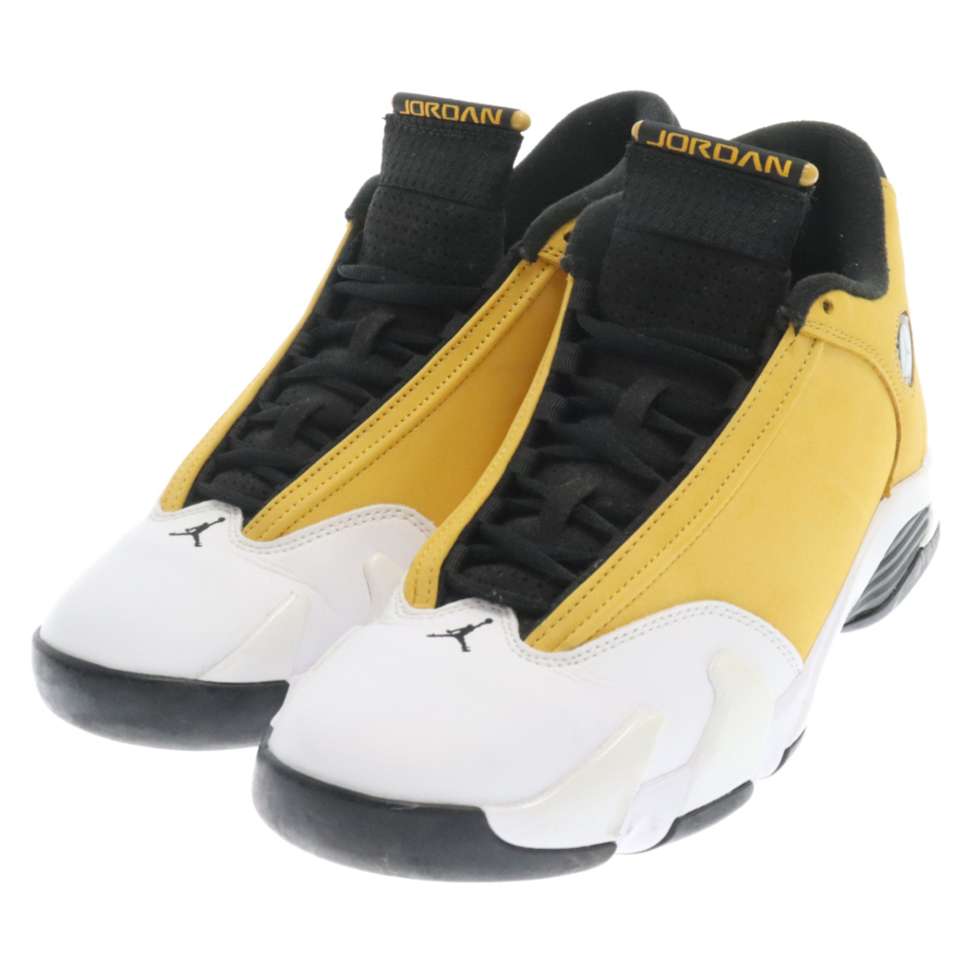 NIKE(ナイキ)のNIKE ナイキ AIR JORDAN 14 RETRO LIGHT GINGER 487471-701 エアジョーダン14 ライトジンジャー ハイカットスニーカー US10/28cm イエロー メンズの靴/シューズ(スニーカー)の商品写真