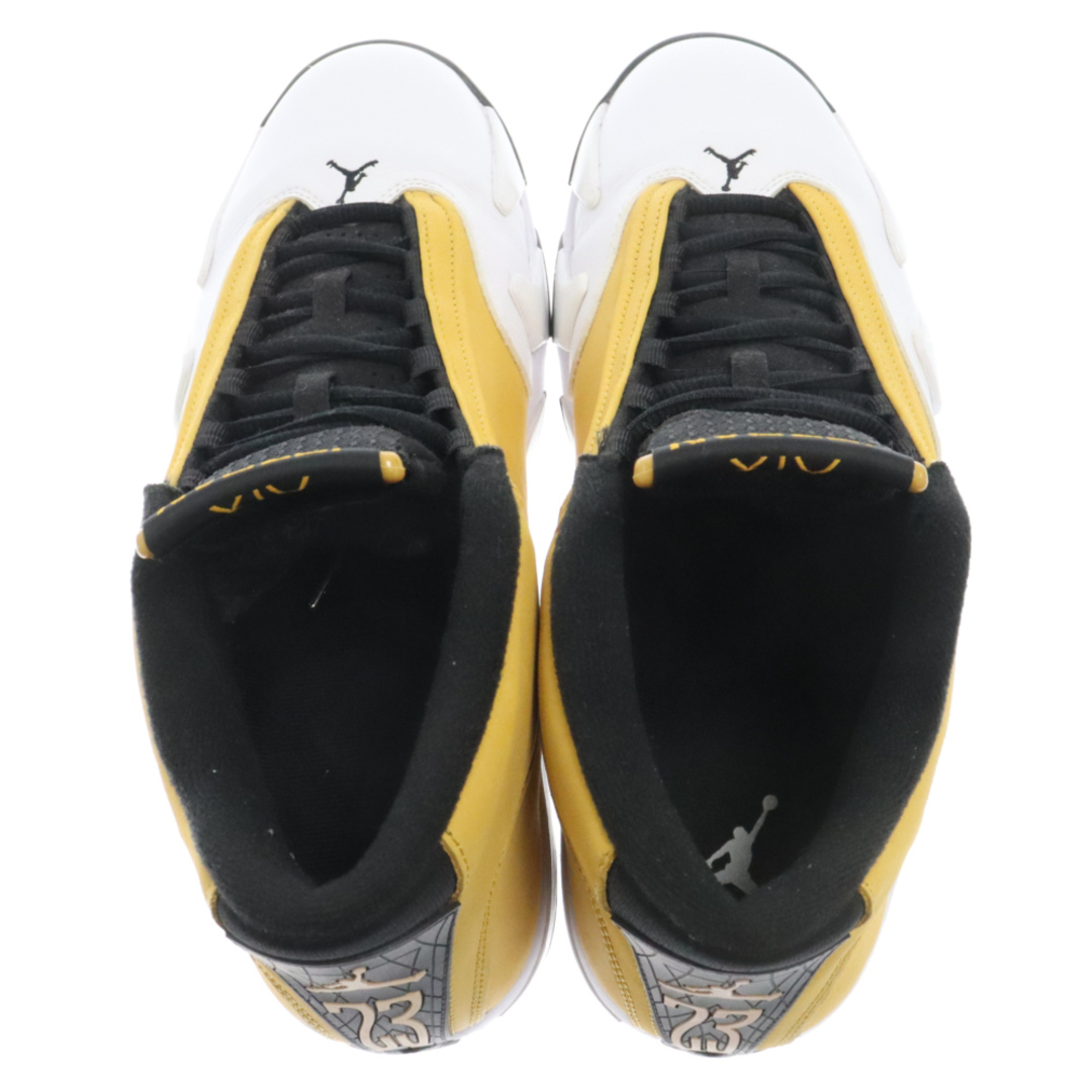 NIKE(ナイキ)のNIKE ナイキ AIR JORDAN 14 RETRO LIGHT GINGER 487471-701 エアジョーダン14 ライトジンジャー ハイカットスニーカー US10/28cm イエロー メンズの靴/シューズ(スニーカー)の商品写真