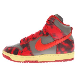 ナイキ(NIKE)のNIKE ナイキ DUNK HI 1985 SP RED ACID WASH DD9404-600 ダンク レッドアシッドウォッシュ ハイカットスニーカー グレー/レッド US8.5/26.5cm(スニーカー)