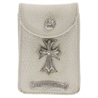 クロムハーツ(Chrome Hearts)のCHROME HEARTS クロムハーツ BLT POUCH CIGARETTE2 ベルトポーチシガレット スモールCH付き レザーシガレットケース ホワイト 【国内ギャランティあり】(その他)