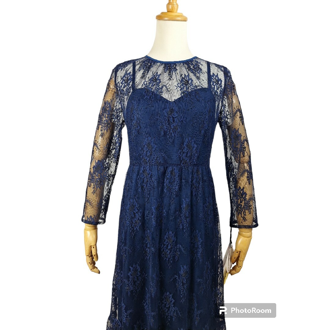 Kaene(カエン)のタグ付き kaene オールレースワンピース レディースのフォーマル/ドレス(ミディアムドレス)の商品写真