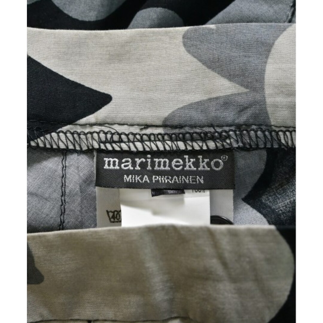 marimekko(マリメッコ)のmarimekko ひざ丈スカート 36(S位) 黒xグレーxベージュ(総柄) 【古着】【中古】 レディースのスカート(ひざ丈スカート)の商品写真