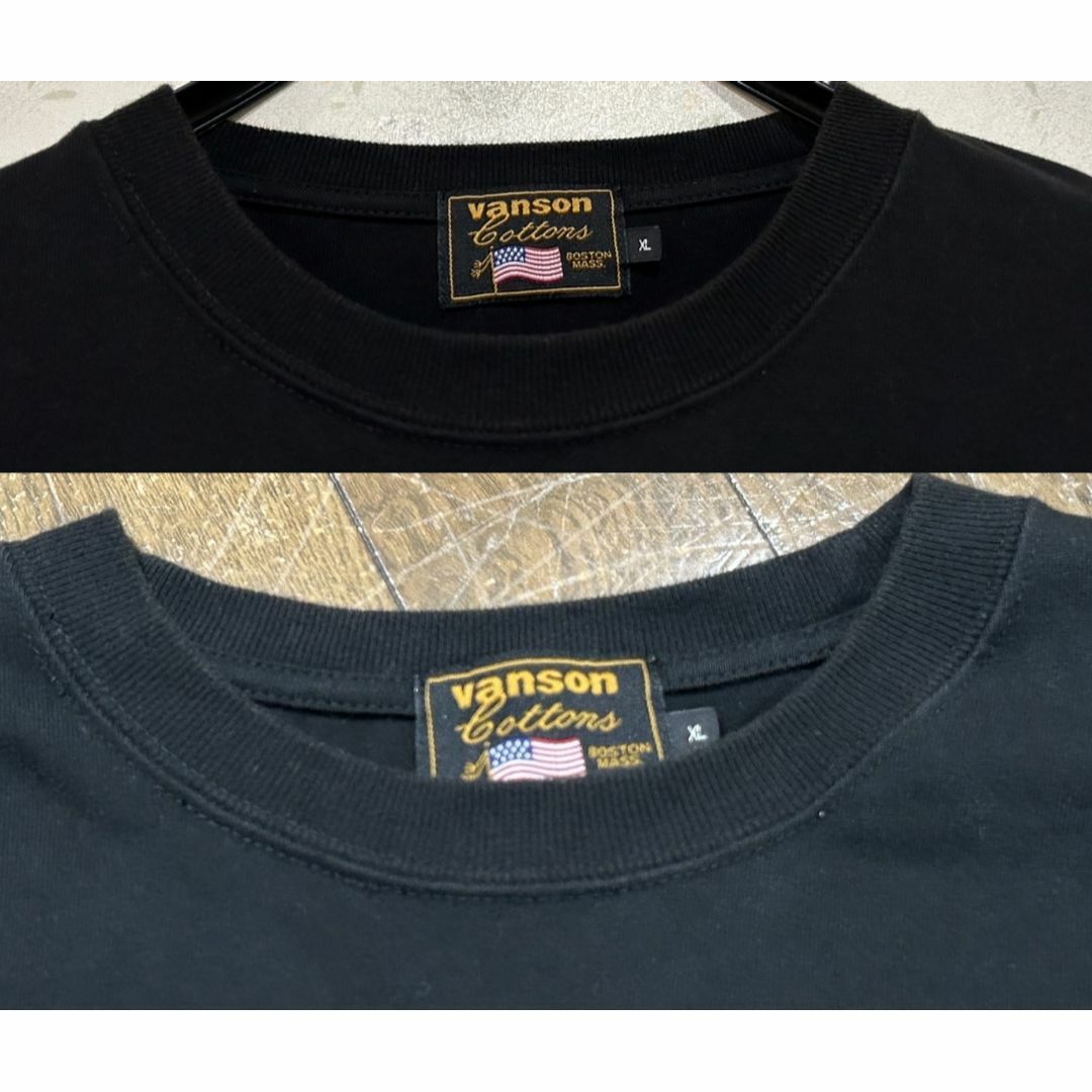 VANSON(バンソン)の＊vanson×ルーニーテューンズ 刺繍 袖ロゴ カットソー 長袖Tシャツ XL メンズのトップス(Tシャツ/カットソー(七分/長袖))の商品写真