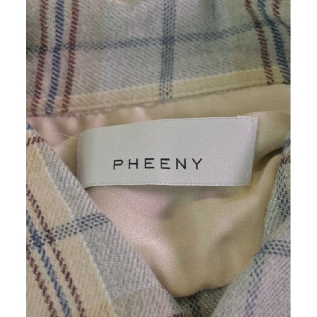 PHEENY(フィーニー)のPHEENY フィーニー カジュアルシャツ F グレーxベージュ等(チェック) 【古着】【中古】 レディースのトップス(シャツ/ブラウス(長袖/七分))の商品写真