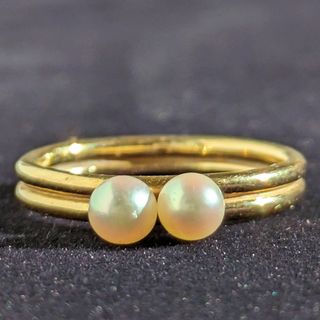 ミキモト(MIKIMOTO)の626 ミキモトパールリングK18YGイエローゴールド約4.0mm10号(リング(指輪))