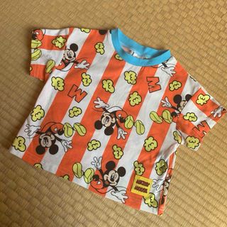 シマムラ(しまむら)の新品未使用　micorrid×チマジロ　ポップコーン　ミッキーTシャツ　90(Tシャツ/カットソー)