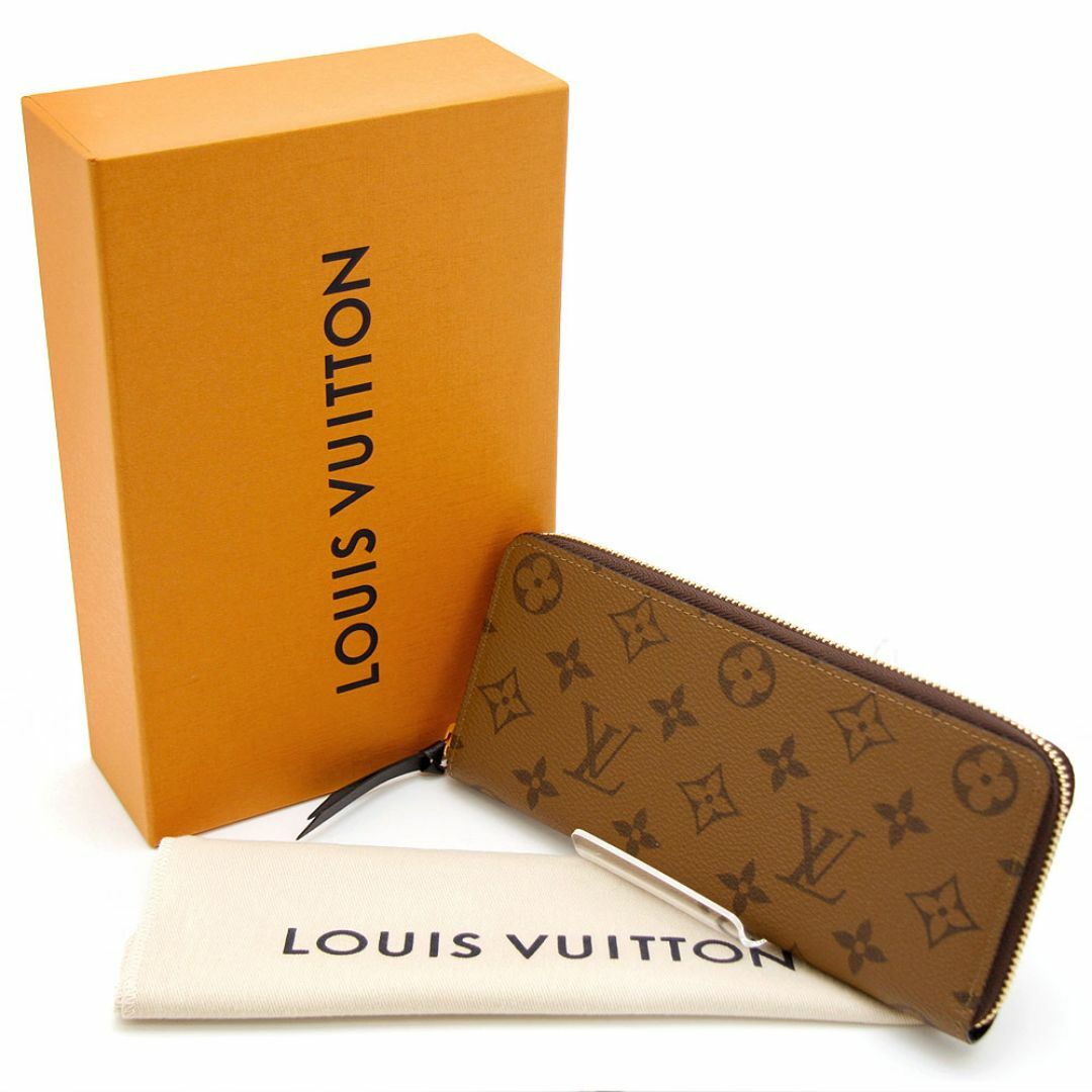 LOUIS VUITTON(ルイヴィトン)の良品 ルイヴィトン 長財布 モノグラム リバース ポルトフォイユ・クレマンス M82336 フランス製 ブラウン メンズ レディース レディースのファッション小物(財布)の商品写真