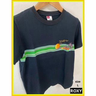 ロキシー(Roxy)のROXY ロキシー 半袖 Tシャツ ネイビー L(Tシャツ(半袖/袖なし))