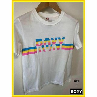 ロキシー(Roxy)のROXY ロキシー 半袖 Tシャツ ホワイト L(Tシャツ(半袖/袖なし))