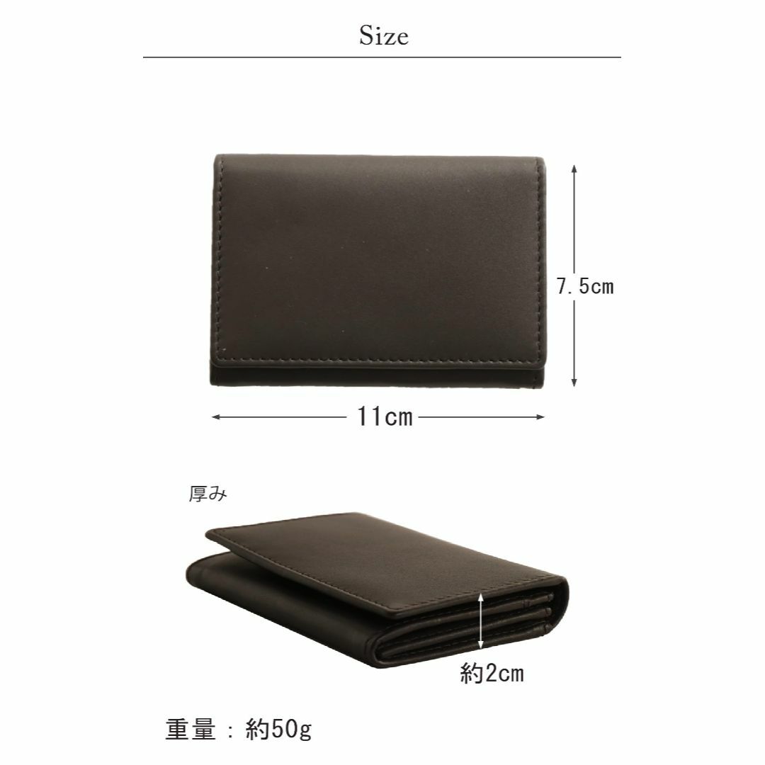 【色: ブラック】[mieno] 名刺入れ メンズ レディース 名刺ケース 革  メンズのバッグ(その他)の商品写真