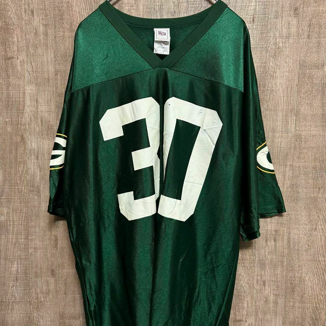 NFL グリーンベイ・パッカーズ　ゲームシャツ　グリーン　L メンズのトップス(Tシャツ/カットソー(半袖/袖なし))の商品写真