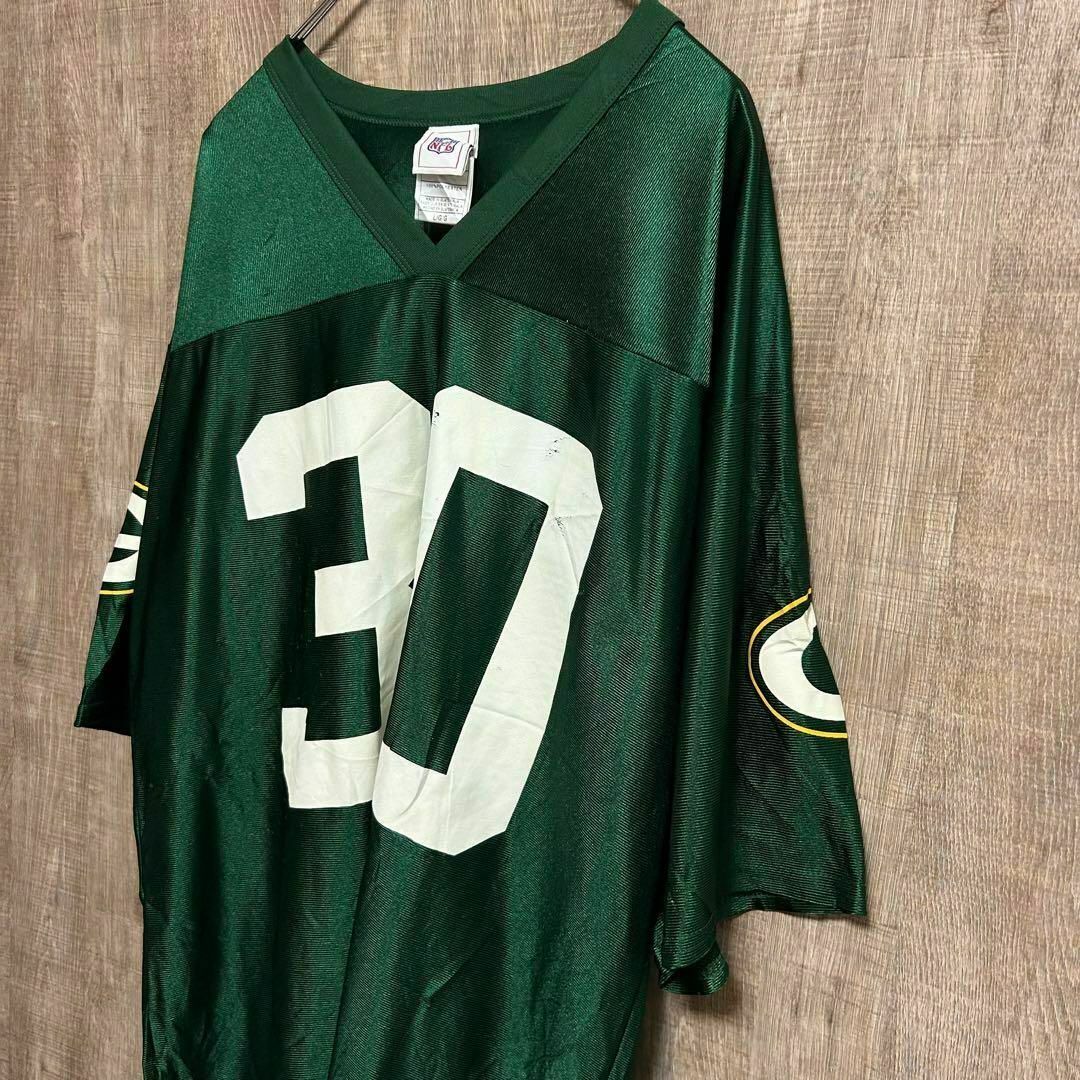 NFL グリーンベイ・パッカーズ　ゲームシャツ　グリーン　L メンズのトップス(Tシャツ/カットソー(半袖/袖なし))の商品写真