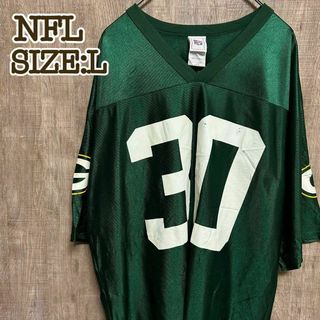 NFL グリーンベイ・パッカーズ　ゲームシャツ　グリーン　L(Tシャツ/カットソー(半袖/袖なし))