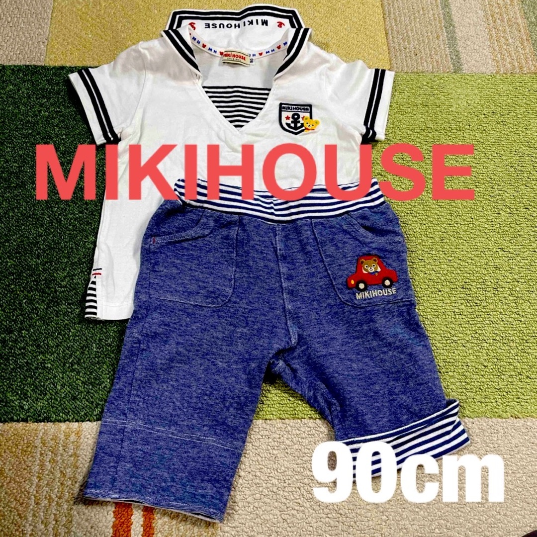 mikihouse(ミキハウス)の【ミキハウス】セーラーセットアップ【90㎝】 キッズ/ベビー/マタニティのキッズ服男の子用(90cm~)(Tシャツ/カットソー)の商品写真