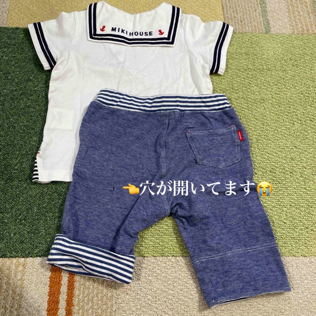 mikihouse(ミキハウス)の【ミキハウス】セーラーセットアップ【90㎝】 キッズ/ベビー/マタニティのキッズ服男の子用(90cm~)(Tシャツ/カットソー)の商品写真