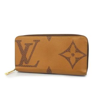 ルイヴィトン(LOUIS VUITTON)の【4hb1367】ルイヴィトン 長財布/モノグラム・ジャイアントリバース/ジッピーウォレット/M69353/ブラウン【中古】レディース(財布)