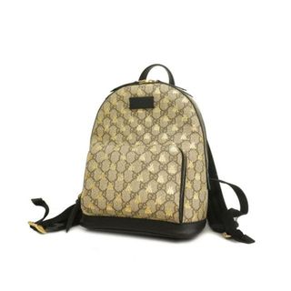 グッチ(Gucci)の【4hb1250】グッチ リュックサック/GGスプリーム/427042/PVC/ブラウン/ブラック/ゴールド/ゴールド金具 【中古】 レディース(リュック/バックパック)