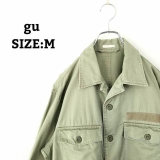 ジーユー(GU)のGU ジーユー UNIQLO ユニクロ メンズ ミリタリージャケット M カーキ(ミリタリージャケット)