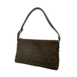 フェンディ(FENDI)の【4hb1235】フェンディ ハンドバッグ/ズッキーノ/ナイロンキャンバス/ブラウン 【中古】 レディース(ハンドバッグ)