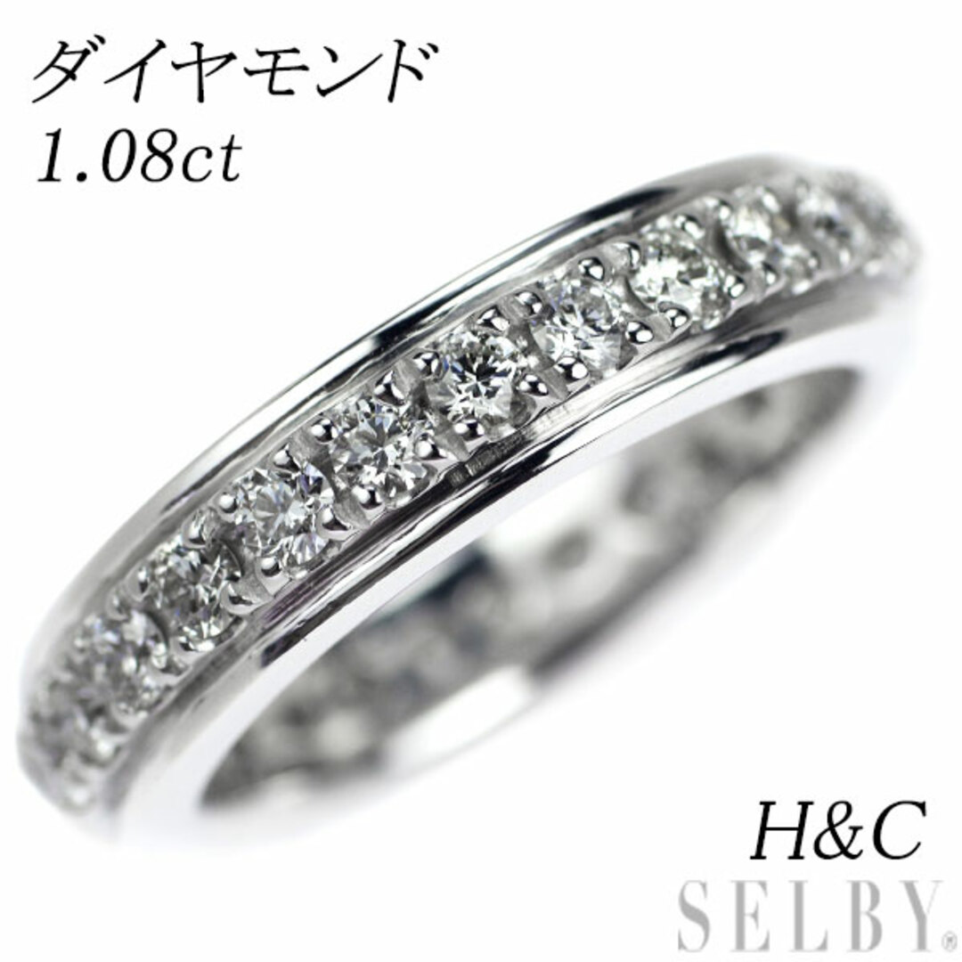 K18WG H&C ダイヤモンド リング 1.08ct フルエタニティ レディースのアクセサリー(リング(指輪))の商品写真