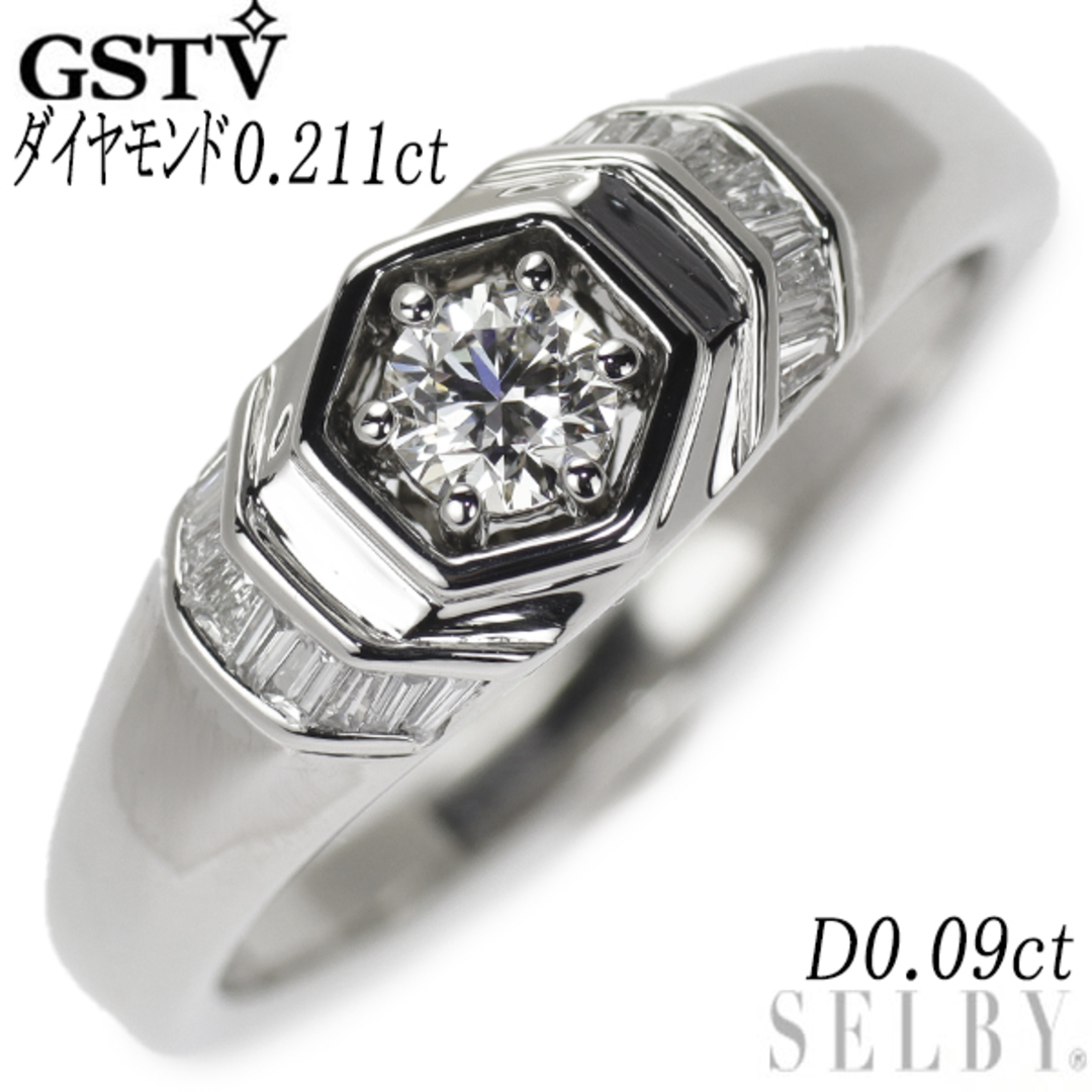 GSTV Pt950 ダイヤモンド リング 0.211ct D0.09ct  レディースのアクセサリー(リング(指輪))の商品写真