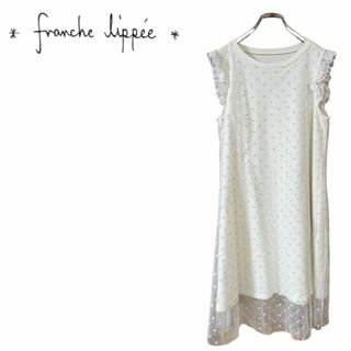 フランシュリッペ(franche lippee)のfranche lippee BLACK ドット　チュール　チュニック　M(チュニック)