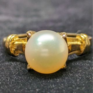 ミキモト(MIKIMOTO)の781 ミキモトパールリングK18YGイエローゴールド約7.5mm8号(リング(指輪))