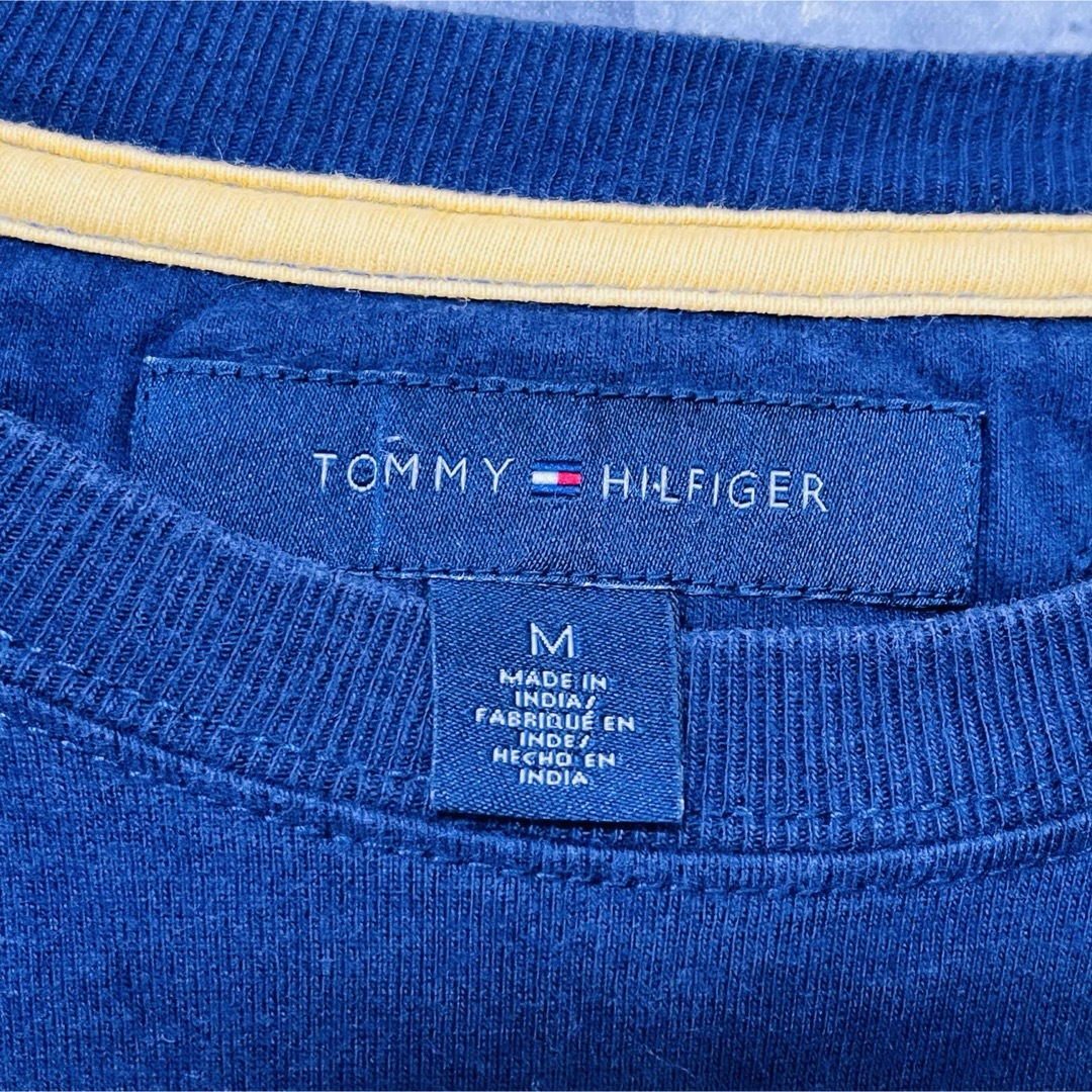 TOMMY HILFIGER(トミーヒルフィガー)のTOMMY HILFIGER Tシャツ　センターロゴ　ビッグロゴ　ネイビーL相当 メンズのトップス(Tシャツ/カットソー(半袖/袖なし))の商品写真