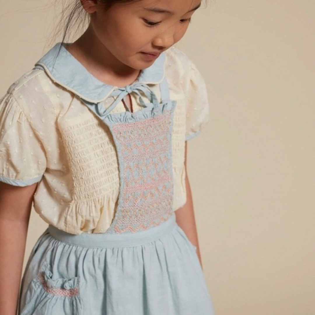 apolina Hanne Pini Set Sky Blue 3-5y キッズ/ベビー/マタニティのキッズ服女の子用(90cm~)(ワンピース)の商品写真