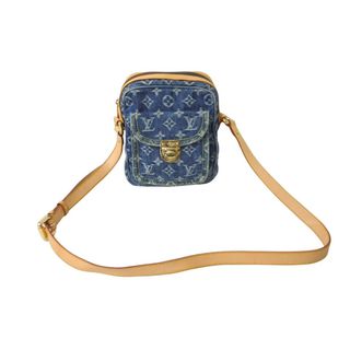 ルイヴィトン(LOUIS VUITTON)の極美品 LOUIS VUITTON ルイ ヴィトン モノグラムデニム カメラバッグ ショルダーバッグ M95348 インディゴ ブルー 中古 62094(ハンドバッグ)