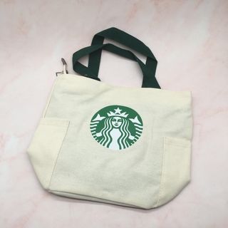 スターバックス(Starbucks)の新品未使用 スターバックス　キャンパス　トートバッグ　ポケット付き　アイボリー(トートバッグ)