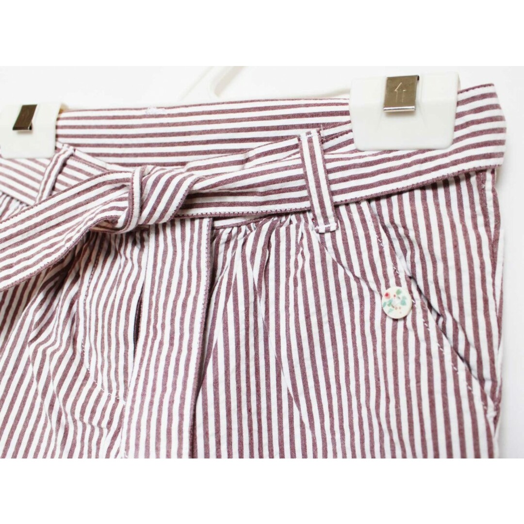 PETIT BATEAU(プチバトー)の【春夏物 新入荷!】[プチバトー/PETIT BATEAU]116cm ショートパンツ/ハーフパンツ/半ズボン/短パン 茶×白【中古】子供服 キッズ kids 女の子 春夏 bottoms 504042 キッズ/ベビー/マタニティのキッズ服女の子用(90cm~)(パンツ/スパッツ)の商品写真