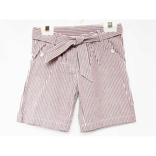 プチバトー(PETIT BATEAU)の【春夏物 新入荷!】[プチバトー/PETIT BATEAU]116cm ショートパンツ/ハーフパンツ/半ズボン/短パン 茶×白【中古】子供服 キッズ kids 女の子 春夏 bottoms 504042(パンツ/スパッツ)