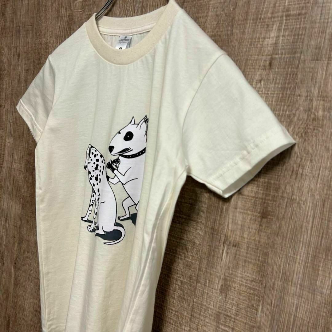 ☆新品未使用　Tシャツ　アイボリー　ドクタードッグ　ビッグプリント　Sサイズ メンズのトップス(Tシャツ/カットソー(半袖/袖なし))の商品写真