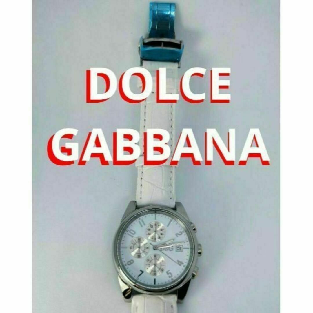 DOLCE&GABBANA(ドルチェアンドガッバーナ)の動作品　DOLCE&GABBANA　腕時計　ドルガバ　白　メンズ メンズの時計(腕時計(アナログ))の商品写真