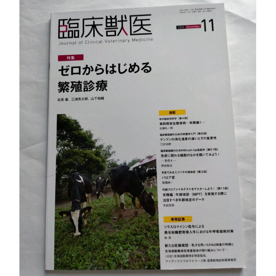 臨床獣医 2020年 11月号 エンタメ/ホビーの雑誌(専門誌)の商品写真