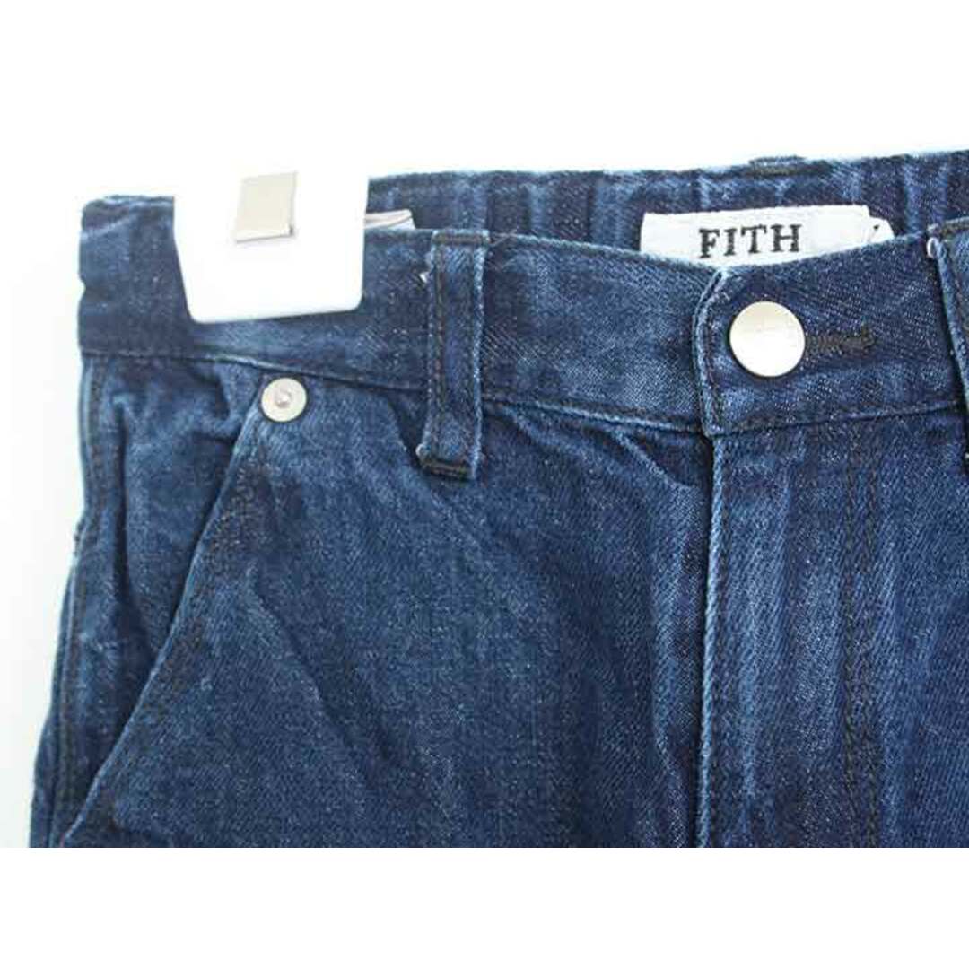 FITH(フィス)の【春夏物 新入荷!】†フィス/FITH†130cm 半端丈パンツ/デニム調パンツ/ワイドパンツ インディゴ【中古】子供服 キッズ kids 女の子 春夏秋 onepi 504042 キッズ/ベビー/マタニティのキッズ服女の子用(90cm~)(パンツ/スパッツ)の商品写真