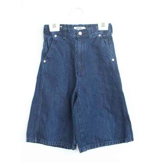 フィス(FITH)の【春夏物 新入荷!】†フィス/FITH†130cm 半端丈パンツ/デニム調パンツ/ワイドパンツ インディゴ【中古】子供服 キッズ kids 女の子 春夏秋 onepi 504042(パンツ/スパッツ)