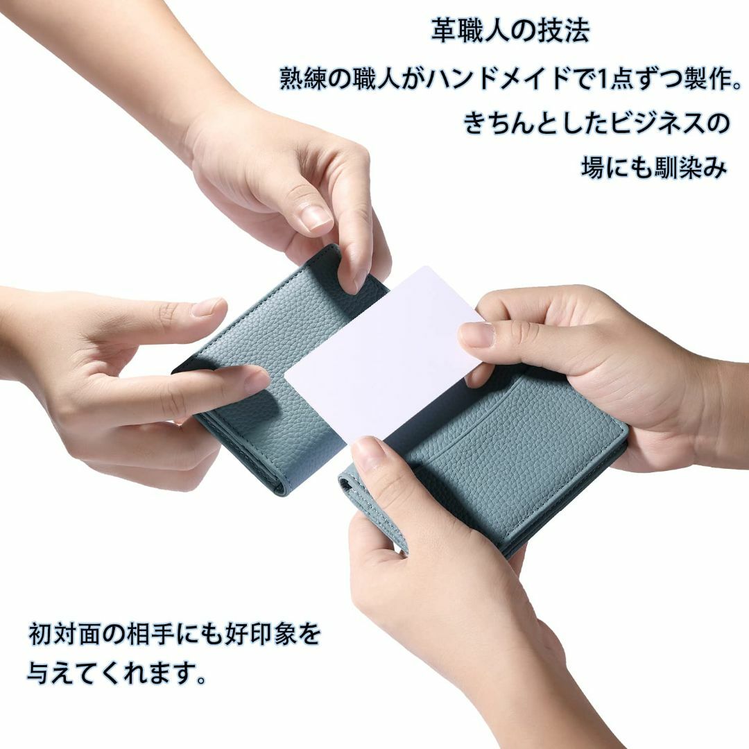 【色: Blue】[JEANE.LIDYA] 名刺入れ レディース 本革 選べる レディースのバッグ(その他)の商品写真