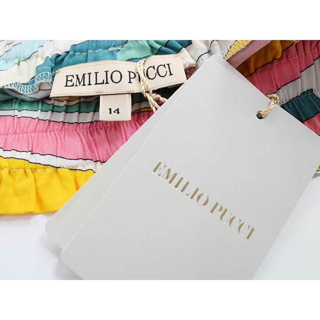 EMILIO PUCCI(エミリオプッチ)の【春夏物 新入荷!】新品 未使用品▼エミリオプッチ/EMILIO PUCCI▼160cm(14)  キュロットスカート/キュロットパンツ/ショートパンツ 黄色×緑×ピンク 子供 キッズ kids ジュニア 女の子 bottoms 春夏 404042 キッズ/ベビー/マタニティのキッズ服女の子用(90cm~)(パンツ/スパッツ)の商品写真