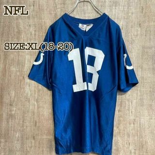 NFLインディアナ・コルツ　ゲームシャツ　ブルー　XL(18-20)(Tシャツ/カットソー)