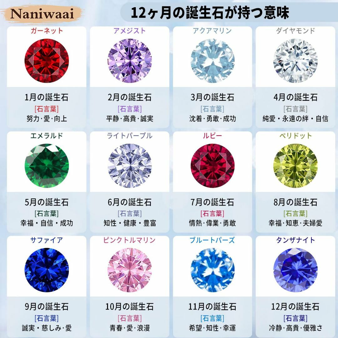 【色: 06月ライトパープル】[Naniwaai] リング レディース オープン レディースのアクセサリー(その他)の商品写真