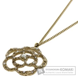 シャネル(CHANEL)のCHANEL カメリア フェイクパール ネックレス 金属製 レディース(ネックレス)