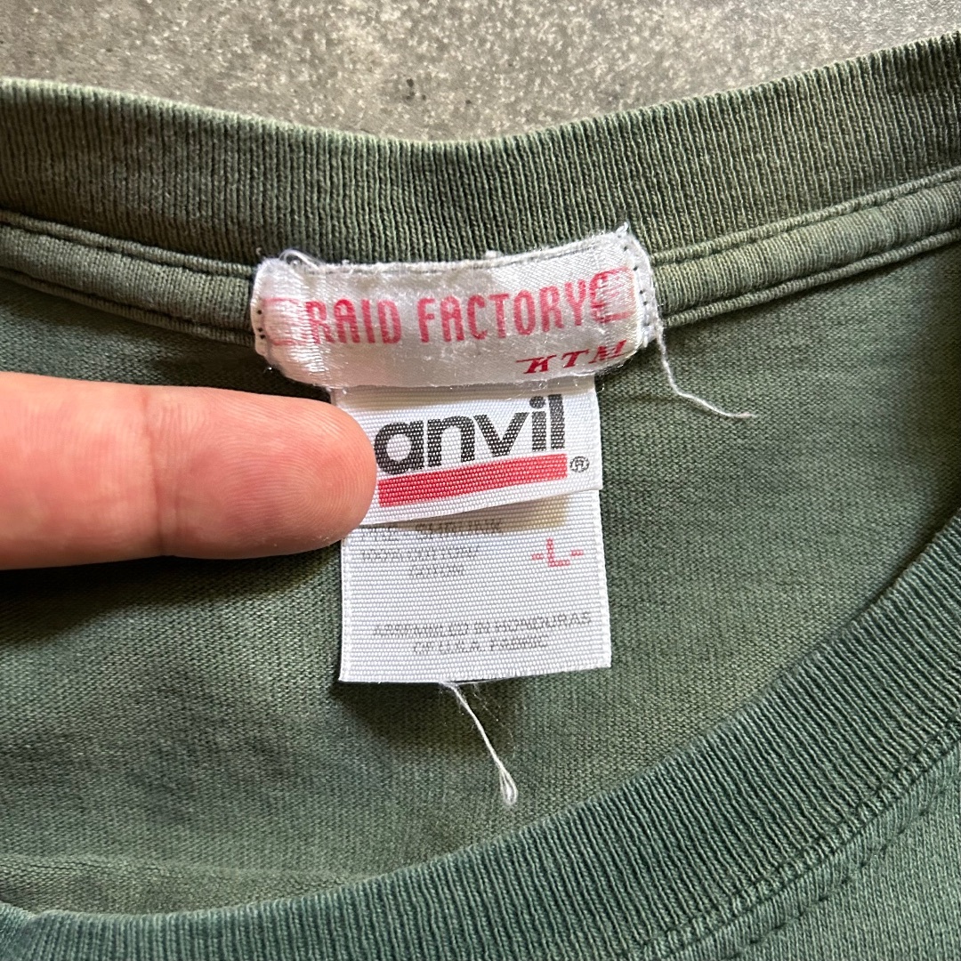 Anvil(アンビル)の90s anvil アンビル tシャツ L オリーブ/グリーン メンズのトップス(Tシャツ/カットソー(半袖/袖なし))の商品写真