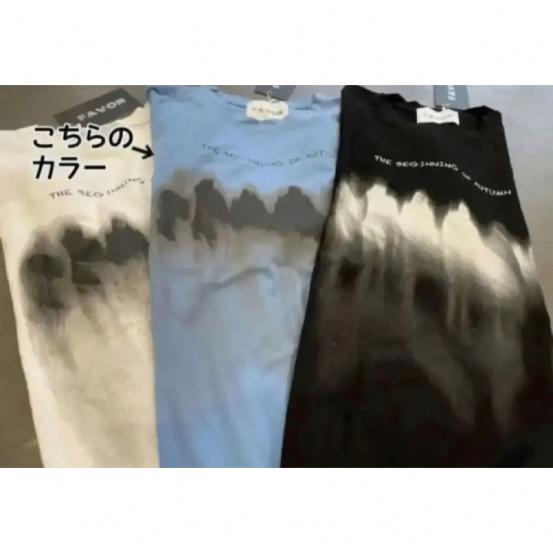 新品タグ付 ダメージ加工プリント ロンT 長袖 Tシャツ ストリート 韓国 青L メンズのトップス(Tシャツ/カットソー(七分/長袖))の商品写真